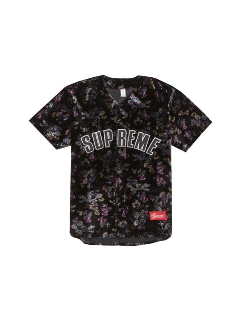 Supreme Floral Baseball Jersey Black