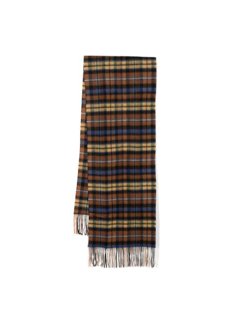 check-print wool scarf