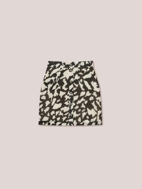 LYCKA - Button down a-line mini skirt - Animal print