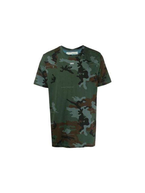 Off-White OFF-WHITE Camouflage Incompiuto T-Shirt Green/White