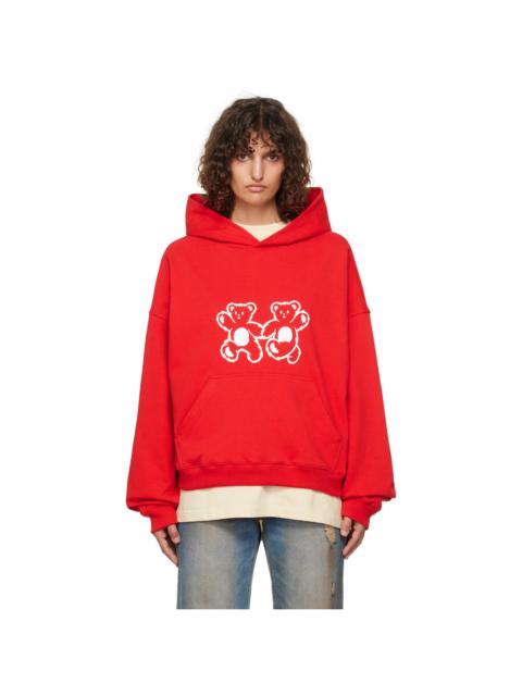 Red Teddy Twins Hoodie