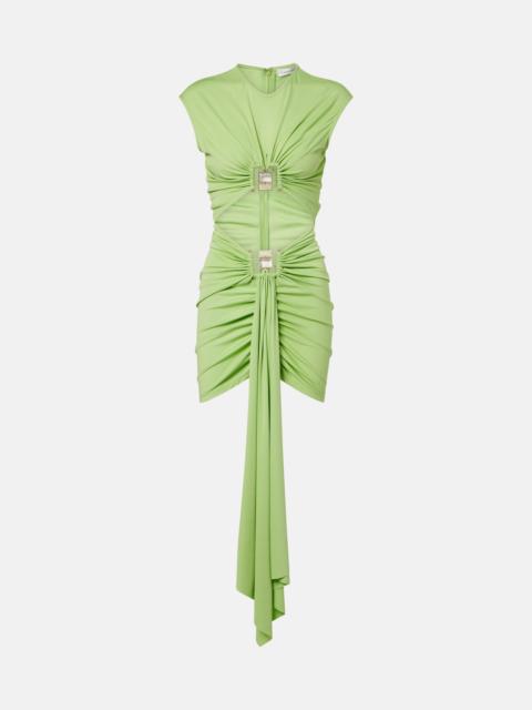 CHRISTOPHER ESBER Bezel Quartz cutout jersey minidress