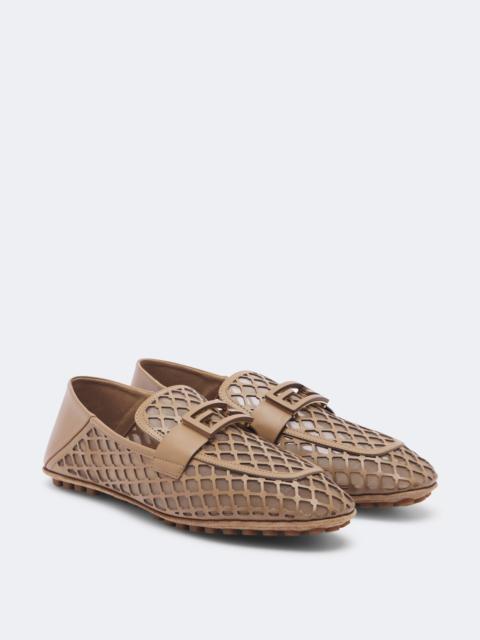 FENDI Baguette leather driving shoes