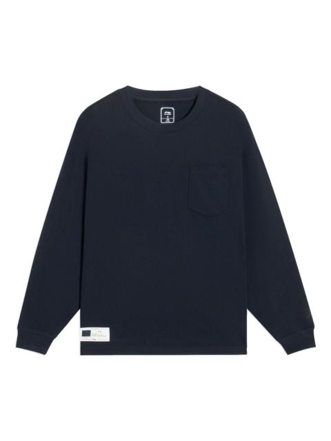 Li-Ning Li-Ning Chinese Color Pocket Long Sleeve T-shirt 'Black' AHSS751-1