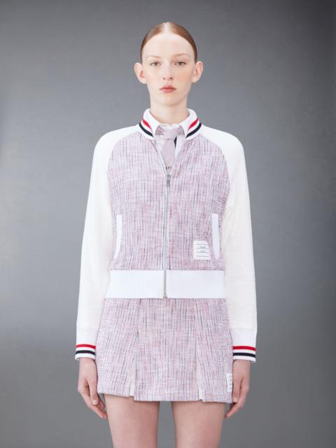 Thom Browne RWB stripe-print tweed jacket