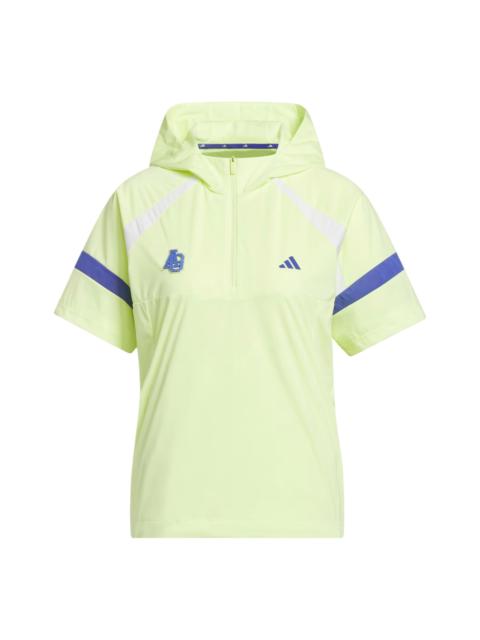 adidas (WMNS) adidas Half-Zip Hooded Anorak Jacket Asia Sizing 'Semi Frozen Lemon' KG2172