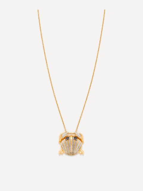 Yvonne Léon 9ct Gold Diamond Crab Pendant Necklace