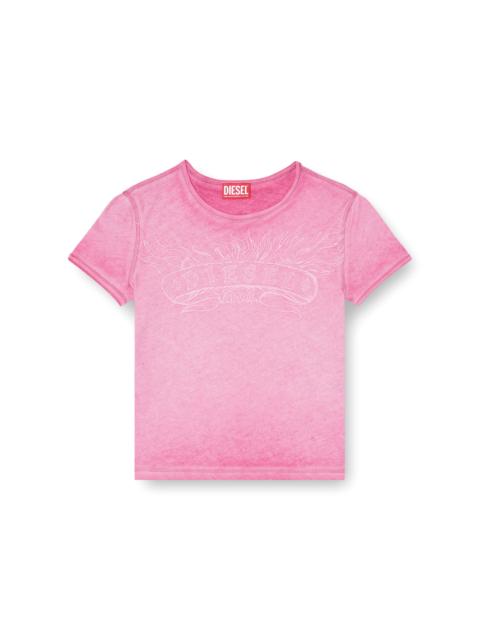 Diesel SLIM T-SHIRT WITH TONAL LOGO PRINT
