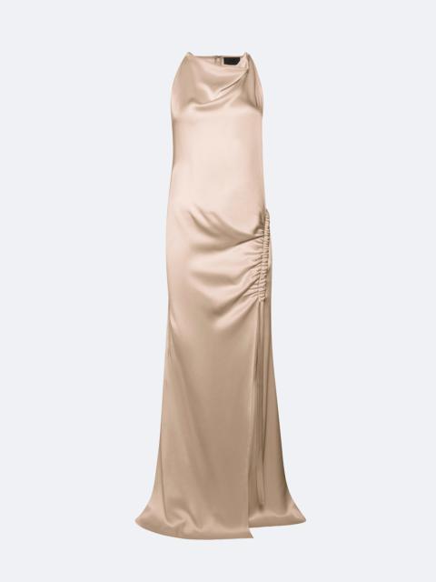 LAPOINTE Satin Cowl Neck Tab Gown