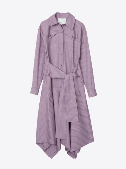 3.1 Phillip Lim Stripe Poplin Belted Handkerchief Dress