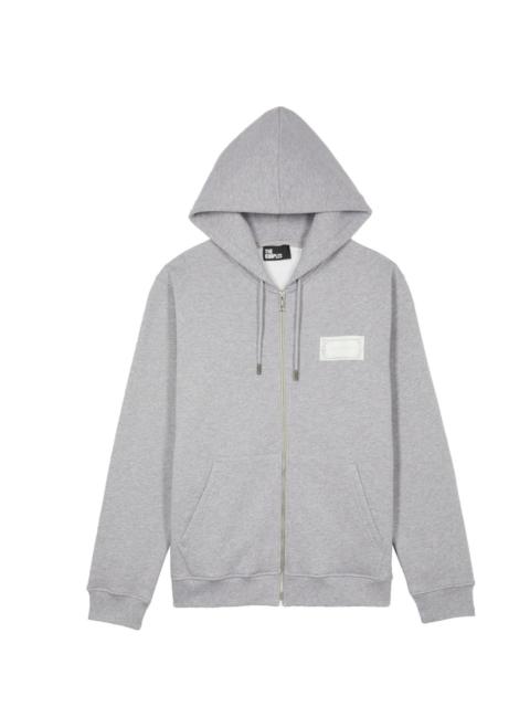 The Kooples ZIPPED SWEATSHIRT WITH BLACK SILK-SCREEN PRINT