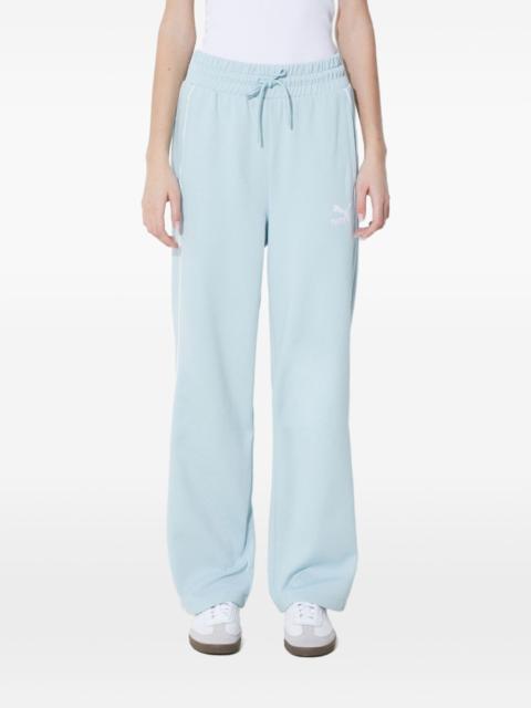PUMA logo-embroidered side-stripe track pants