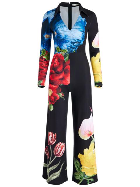 Alice + Olivia MELINDA WIDE LEG WRAP JUMPSUIT