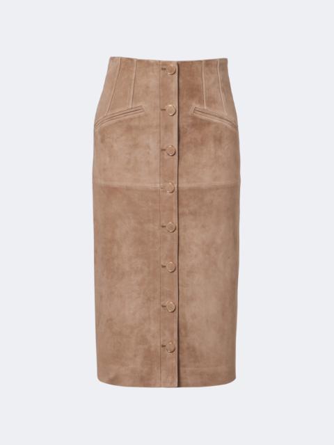 VERONICA BEARD Callisian suede midi skirt