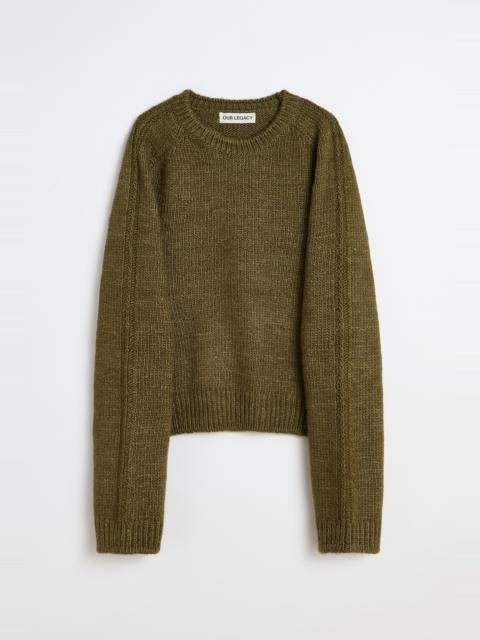 Our Legacy True Roundneck Flush Green Rustic Wool Silk