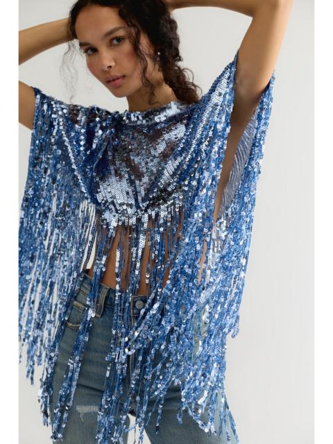 FREE PEOPLE All Night Long Sequin Cape