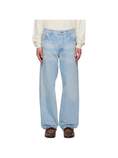 vowels Blue Baggy Jeans