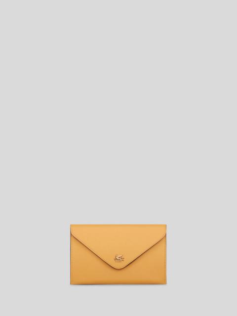 Etro LEATHER CLUTCH BAG WITH PEGASO