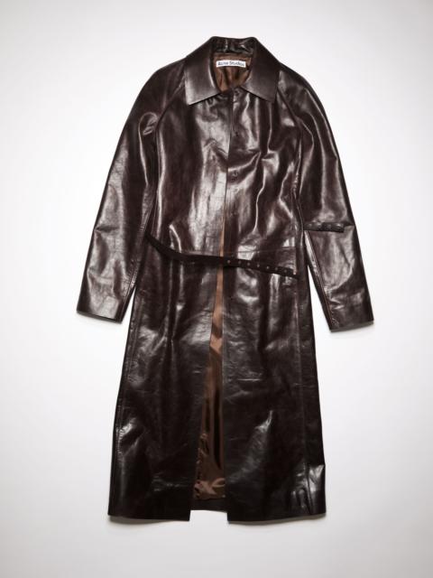 Acne Studios Calf leather coat - Chocolate brown