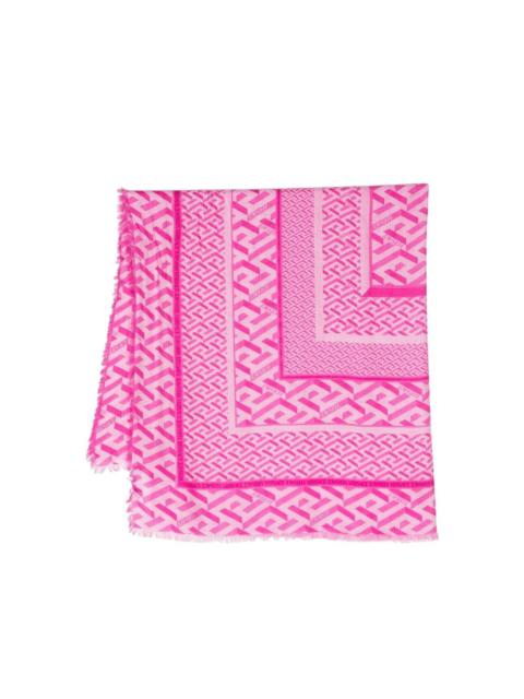 VERSACE all-over monogram-print scarf