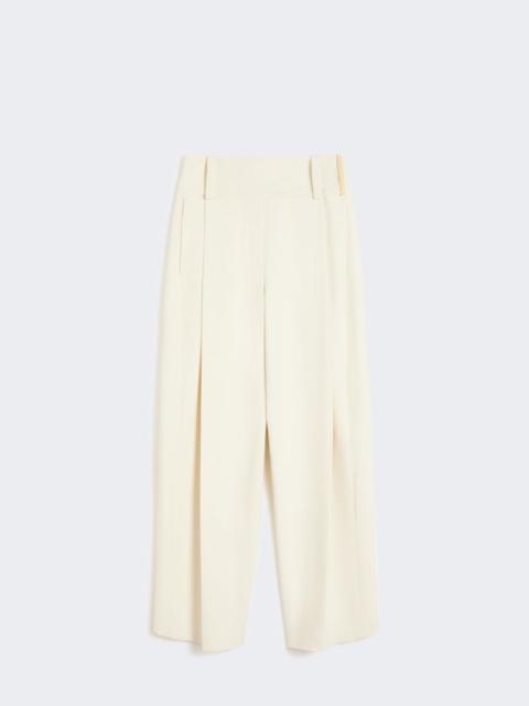 Sportmax Wide-fit stretch viscose trousers - ivory