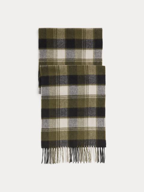 RRL by Ralph Lauren Fringed Plaid Cashmere Scarf