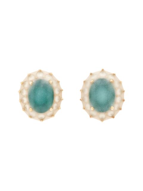 Maison Margiela Antiqued Wax Pompadour Earrings