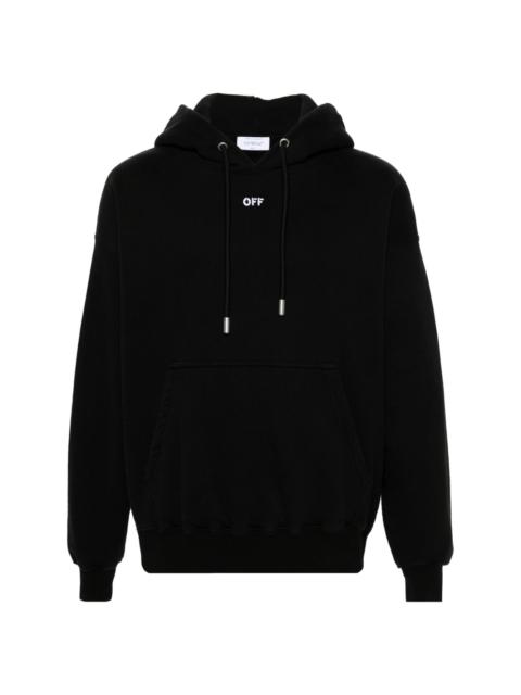 Arrows-embroidered cotton hoodie