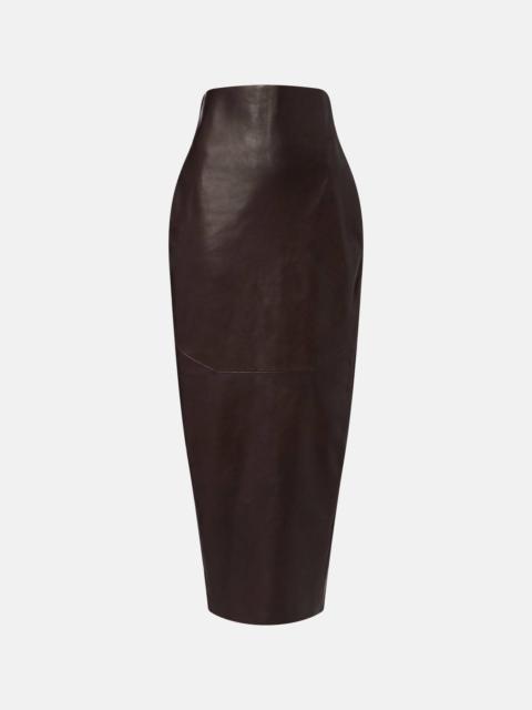 Rick Owens Leather pencil skirt