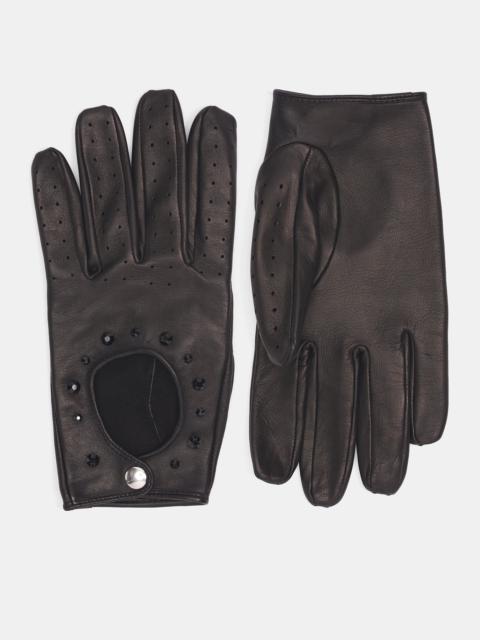 ERNEST W. BAKER Lamb Leather Swarovski Driving Gloves