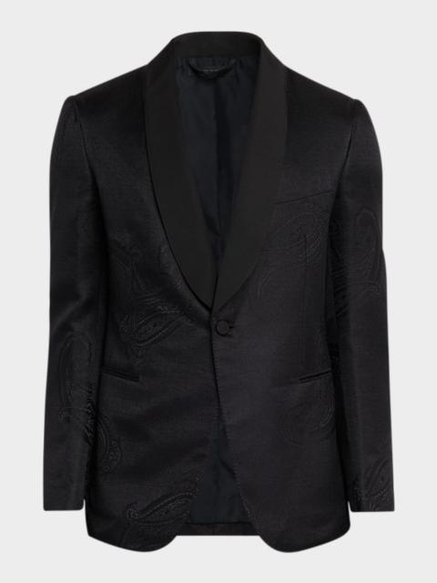 Brioni Men's Paisley Jacquard Single-Breasted Blazer