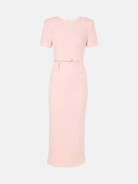 ROLAND MOURET Wool crêpe midi dress