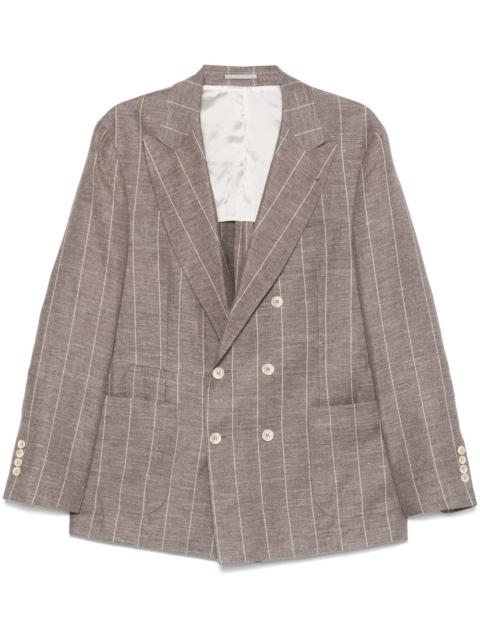 pinstriped blazer