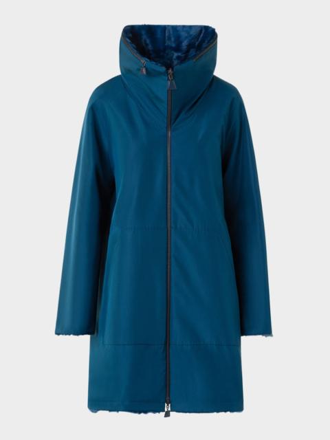 AKRIS Gregory Reversible Lamb Shearling Parka