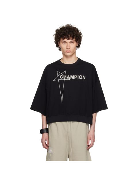 Rick Owens Black Champion Edition Tommy Cropped T-shirt