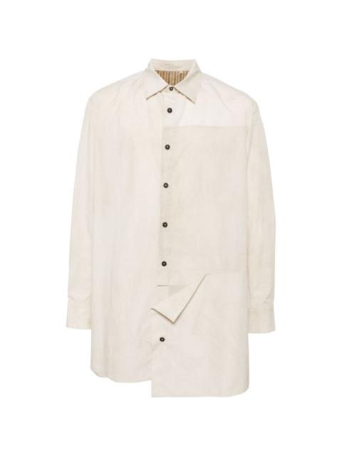 Ziggy Chen cut out panels cotton Shirt