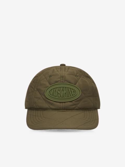 Moschino quilted logo-patch cap