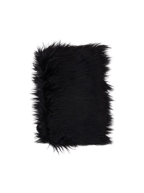 PAULA CANOVAS DEL VAS Black Faux-Fur Snood