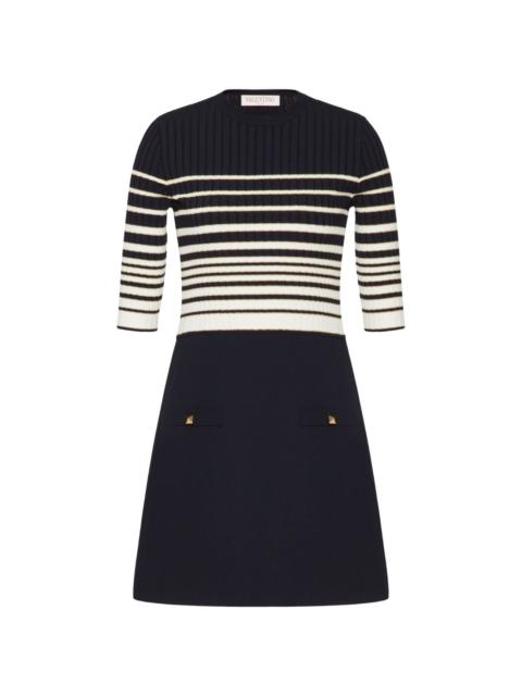Valentino striped knitted minidress