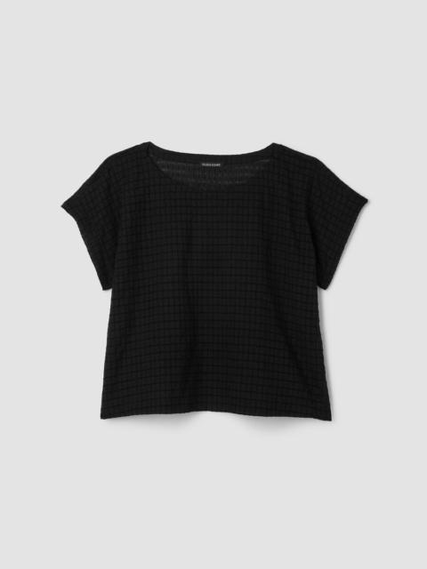 EILEEN FISHER Organic Cotton Voile Box Square Top