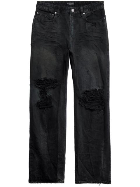 BALENCIAGA ripped straight-leg jeans