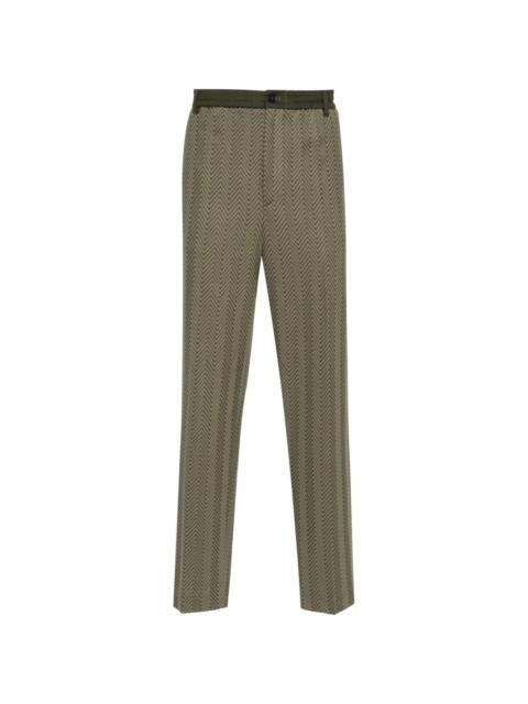 zigzag-woven trousers