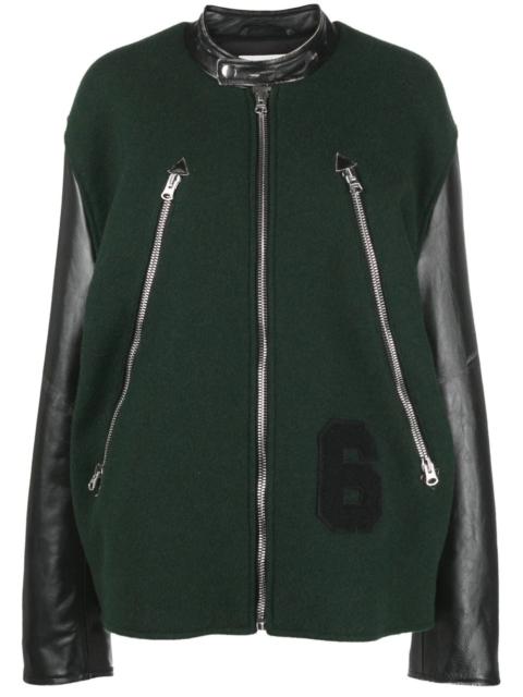 MM6 Maison Margiela zipped varsity jacket