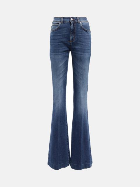 High-rise flared jeans