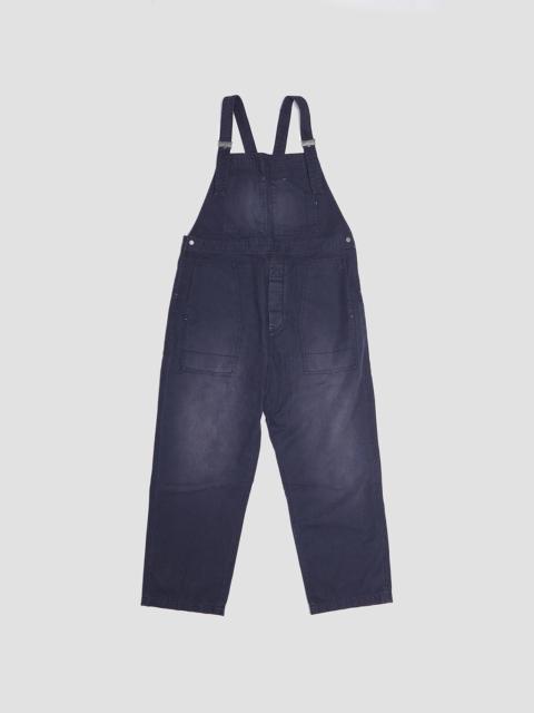 Nigel Cabourn Lybro Dungaree Canvas in Black Navy