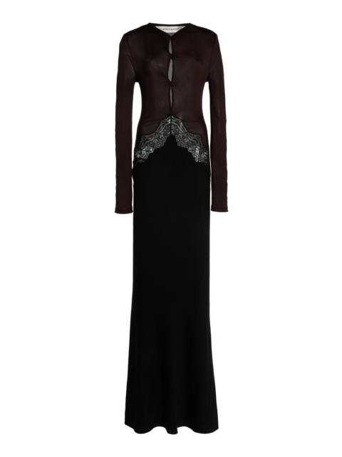 CHRISTOPHER ESBER Open Twist Verner Lace Dress black