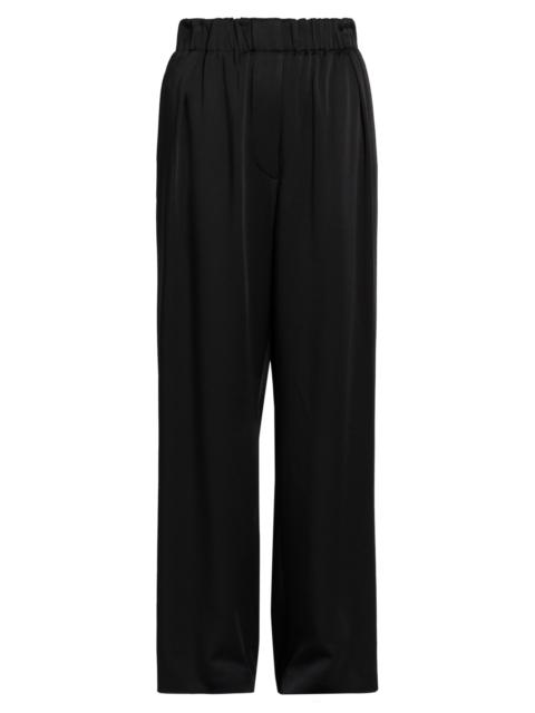 Jil Sander Women's Satin Wide-Leg Trousers - Black