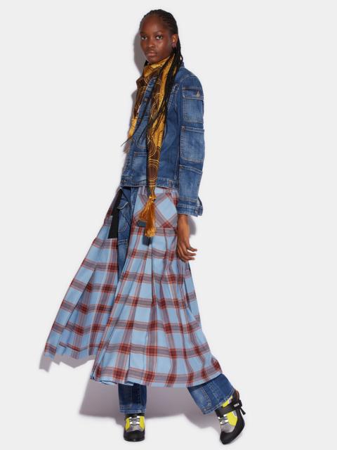 DSQUARED2 TARTAN PLEATED SKIRT