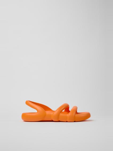 CAMPER Kobarah Flat Orange Sandals for Women.