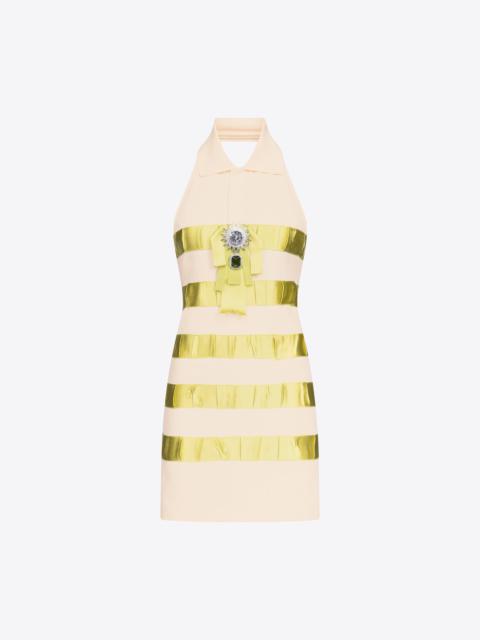 AREA CRYSTAL EMBELLISHED POLO DRESS